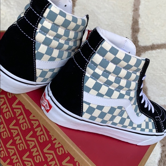 VANS Sk8-Hi REISSUE CHECKERBOARD BLK/Citadel Men’s - Picture 10 of 16
